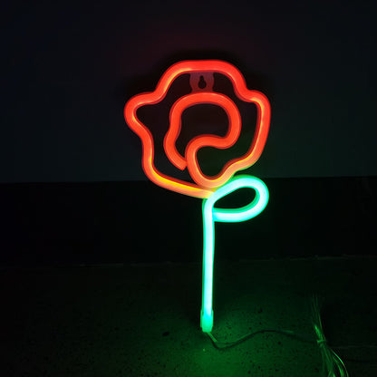 Decoración De Dormitorio Led Rose Luces De Neón