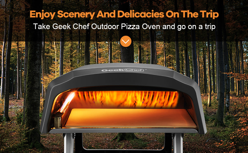 Four à pizza à gaz Geek Chef, fours à pizza pour propane extérieur, fours d'extérieur avec pierre à pizza de 13 pouces, four à pizza à gaz portable avec pieds pliables, four à pizza pour jardin patio, Ban Amazon, homedepot, lowes