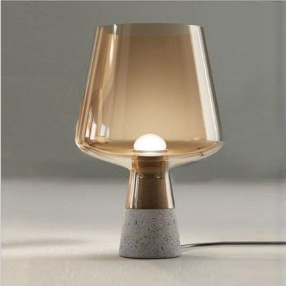 Nordic Post-modern Minimalist Bedroom Bedside Cement Special Creative Glass Table Lamp