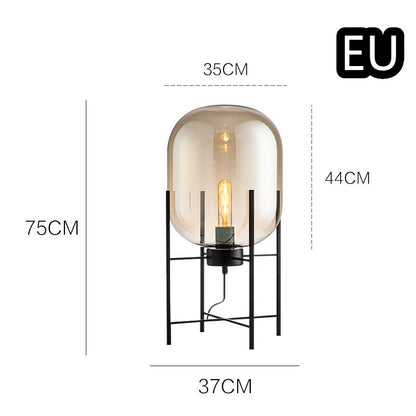 Lámpara de mesa de tetrápodo de vidrio de estilo industrial escandinavo moderno