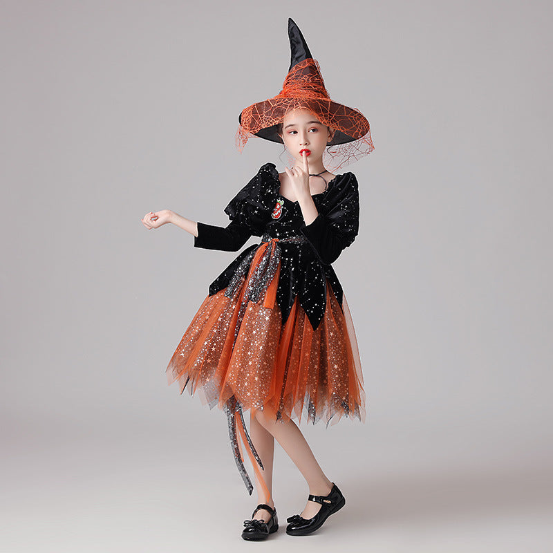 Costume de sorcière pour enfants Halloween Cosplay