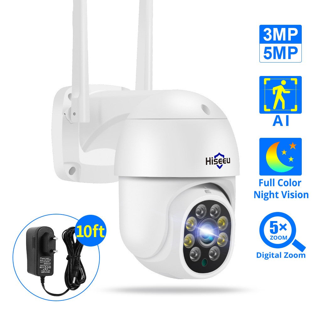 Caméra de surveillance extérieure sans fil 5MP HD