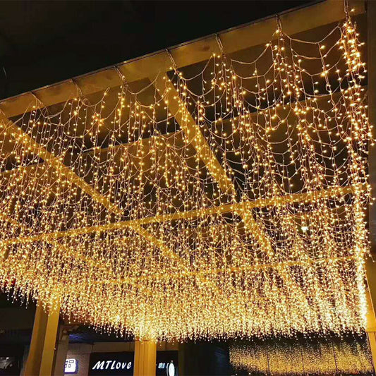 Luces de colores LED para centro comercial, cadena de luces decorativas con estrella de cielo completo