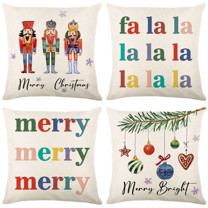 Home Christmas Decorative Printed Pillowcase