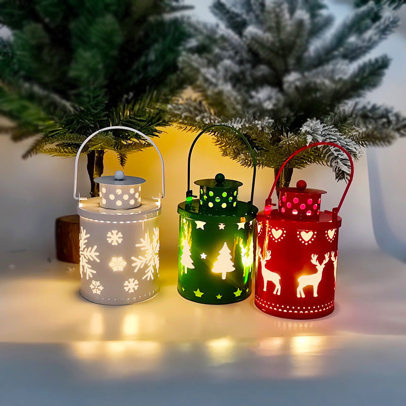 Bougies de Noël LED Petites lanternes Lumières éoliennes Bougies électroniques Style nordique Décoration de vacances créative Décorations