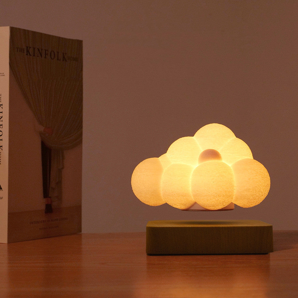 Novedad, luz nocturna, lámpara de nube de levitación magnética, bombilla flotante creativa con impresión 3D, decoración de escritorio, regalo de cumpleaños