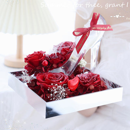 Transparent Acrylic Rose Christmas Gift Decoration Ornaments