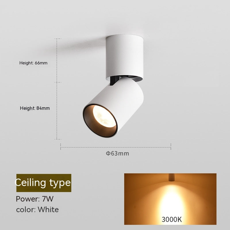 Led Ceiling Lamp Punch Free Adjustable Angle Spotlight