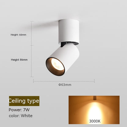 Led Ceiling Lamp Punch Free Adjustable Angle Spotlight