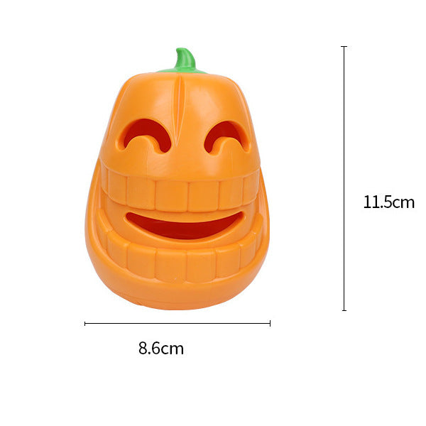 Jouet à mâcher interactif pour chien en forme de citrouille d'Halloween, jouet entonnoir distributeur de friandises pour toutes les tailles de races, jouet puzzle en caoutchouc thermoplastique durable pour animaux de compagnie pour la dentition et l'ennui