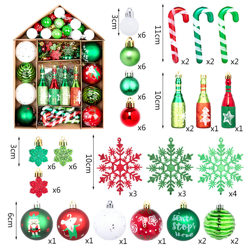 Décorations suspendues pour sapin de Noël en forme de boule peinte spéciale