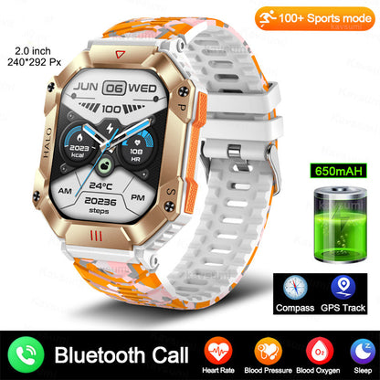 New Military Smart Watch For Android GPS Ftiness Women