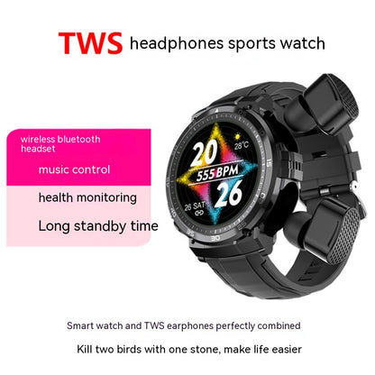 Montre intelligente M68puls TWS, casque Bluetooth 2-en-1