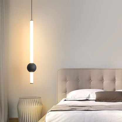 Candelabro de noche para dormitorio minimalista, lámpara en hilo para colgar, mesita de noche moderna y minimalista, LED, lámparas de ambiente creativas