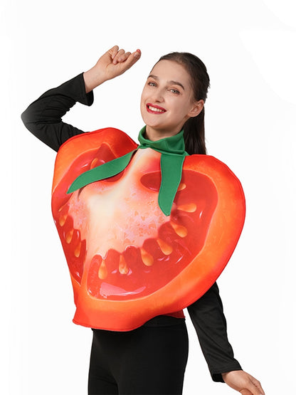 Vêtements d'Halloween avec le même légume et la même tomate