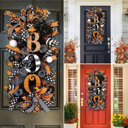 Halloween Front Entrance Scary Pumpkin Alphabet Garland