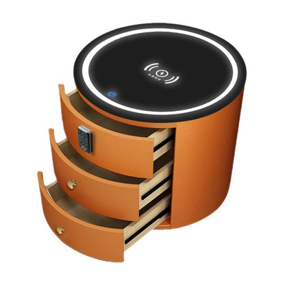 Round Bedside Table Intelligent Multi-function Audio Cabinet