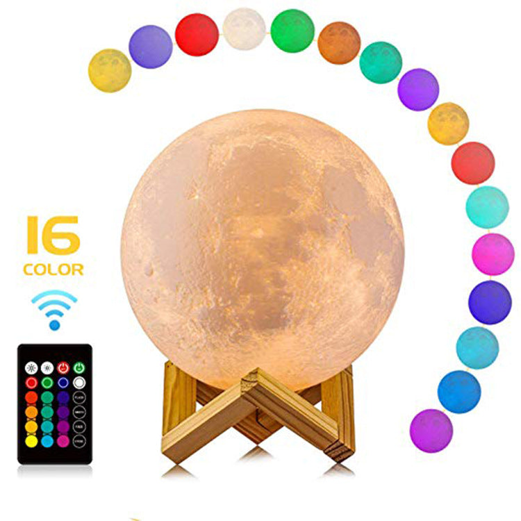 Lampe de Table de nuit en forme de lune, impression 3D, cadeau chinois pour la saint-valentin