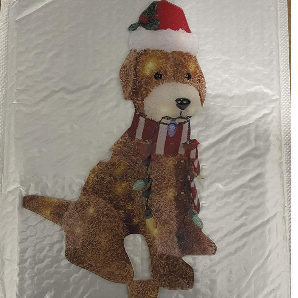 Guirlande lumineuse en acrylique pour jardin extérieur de Noël, décorations de sol pour chien