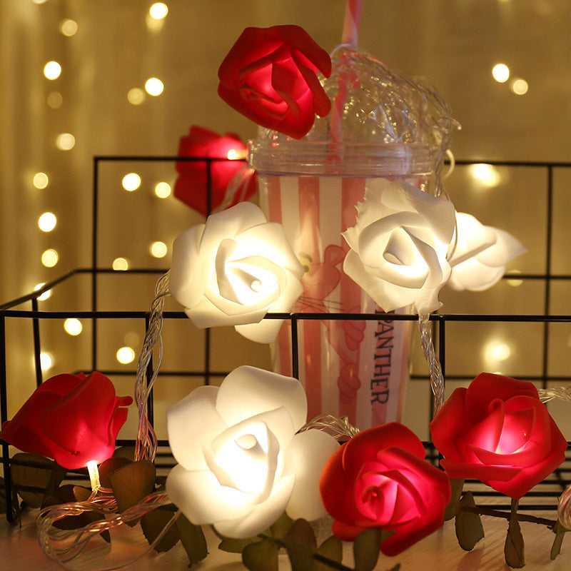 Cadena de luces para decoración de confesión de propuesta de San Valentín