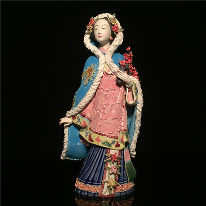 Ceramic Ladies Home Decoration Retro Doll Ornament