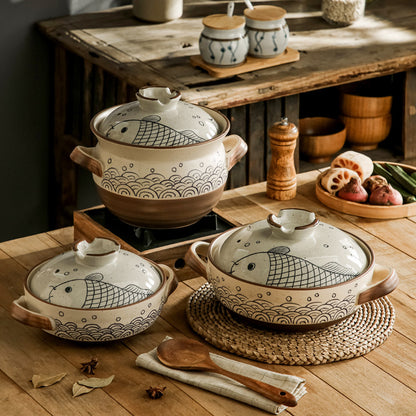 Cazuela japonesa para el hogar Claypot arroz olla de cerámica dedicada