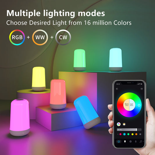 Smart Bluetooth Dimming And Color-changing 3600mA Battery Desk Lamp