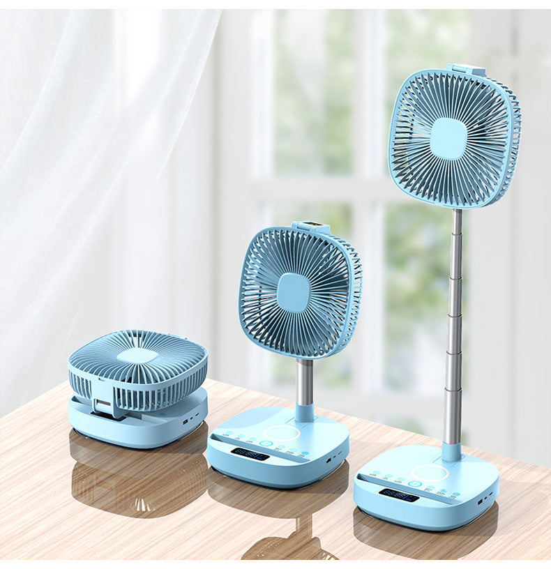 Haut-parleur Bluetooth créatif pliant télescopique Portable USB ventilateur silencieux