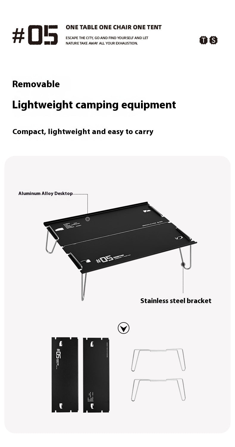 Table pliante extérieure d'alliage d'aluminium de camping de la série 05