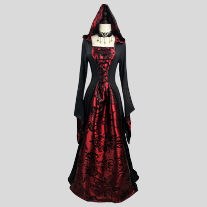 Cape d'Halloween pour vampire, costume de cosplay, robe de magicien