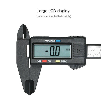 Carbin Fiber Electronic Digital Vernier Caliper Micrometer Guage LCD 6 150mm