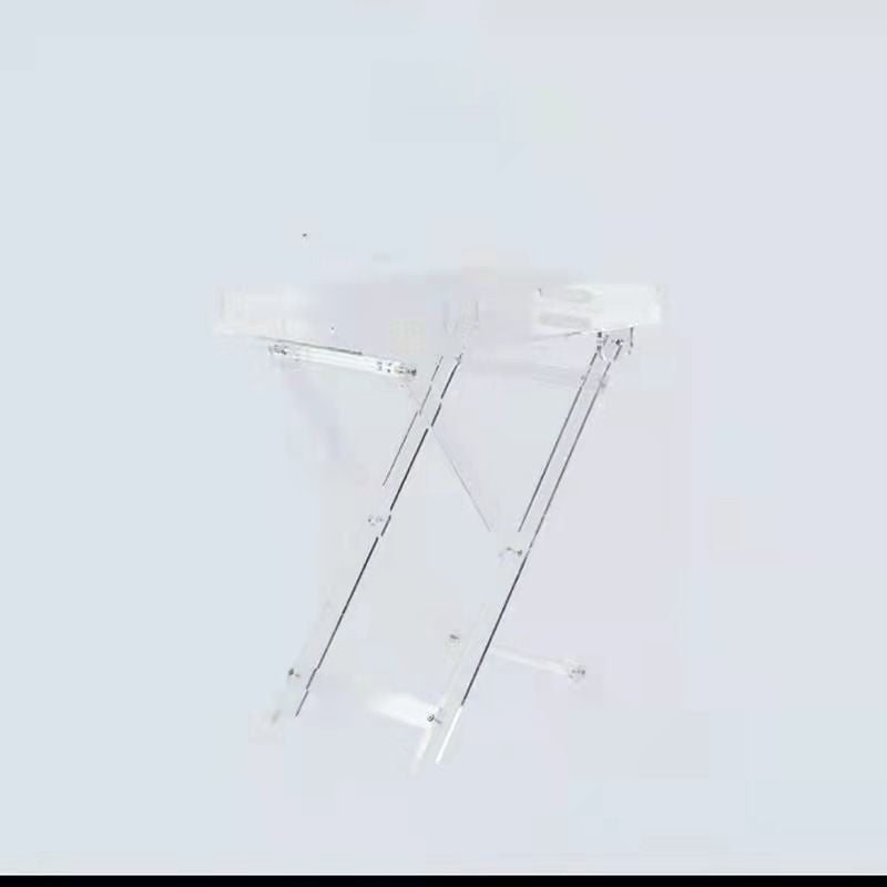 Table pliante portative en acrylique transparent, petite