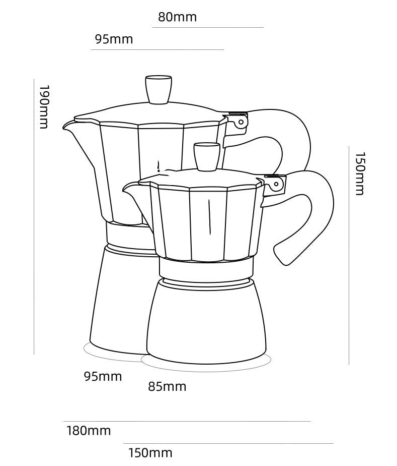 Cafetera manual para uso doméstico y exterior