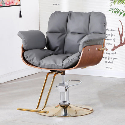 Chaise élévatrice en acier inoxydable pour salon de coiffure