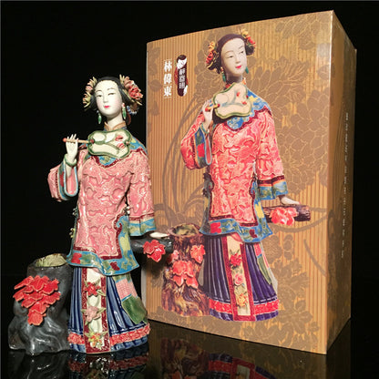 Ceramic Ladies Home Decoration Retro Doll Ornament