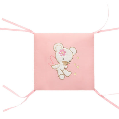 Baby Bed Cover Pink Stars Angel Bear