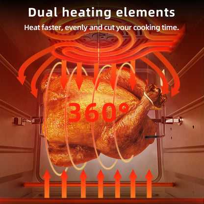 Horno de aire de doble calentamiento de acero inoxidable