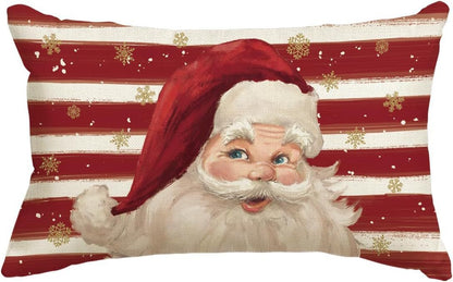 Christmas Simple Linen Pillow Cover Home Sofa Decoration