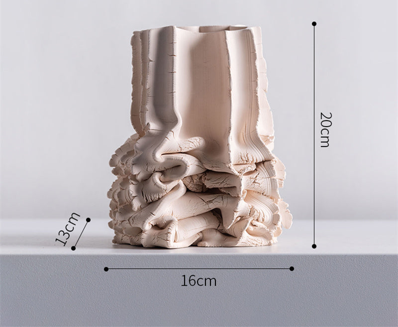 Living Room Folding Ceramic Vase Decoration