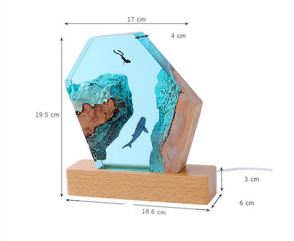 Ornements décoratifs de Table en forme de plongeur de baleine de grotte d'océan