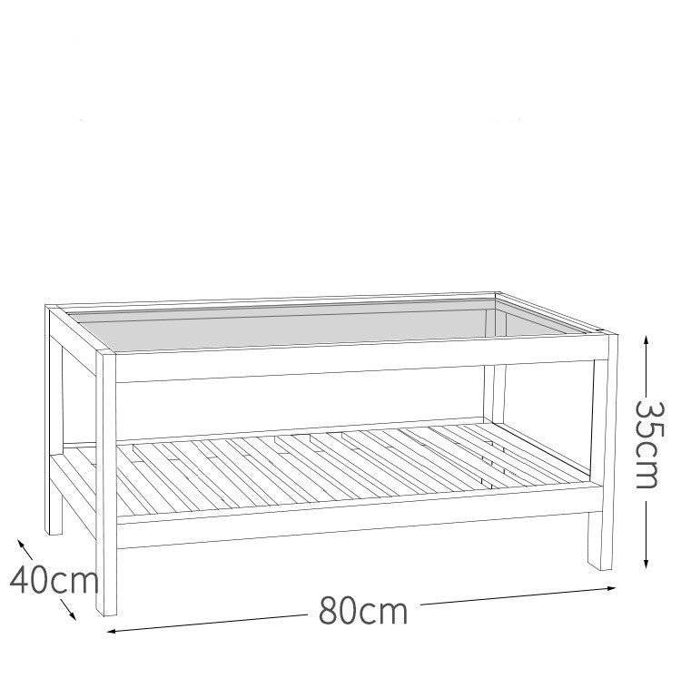 Rectangular Coffee Table Simple Living Room Combination Solid Wood Simplicity