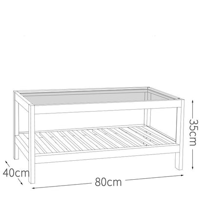 Mesa de centro rectangular, combinación sencilla para sala de estar, simplicidad de madera maciza