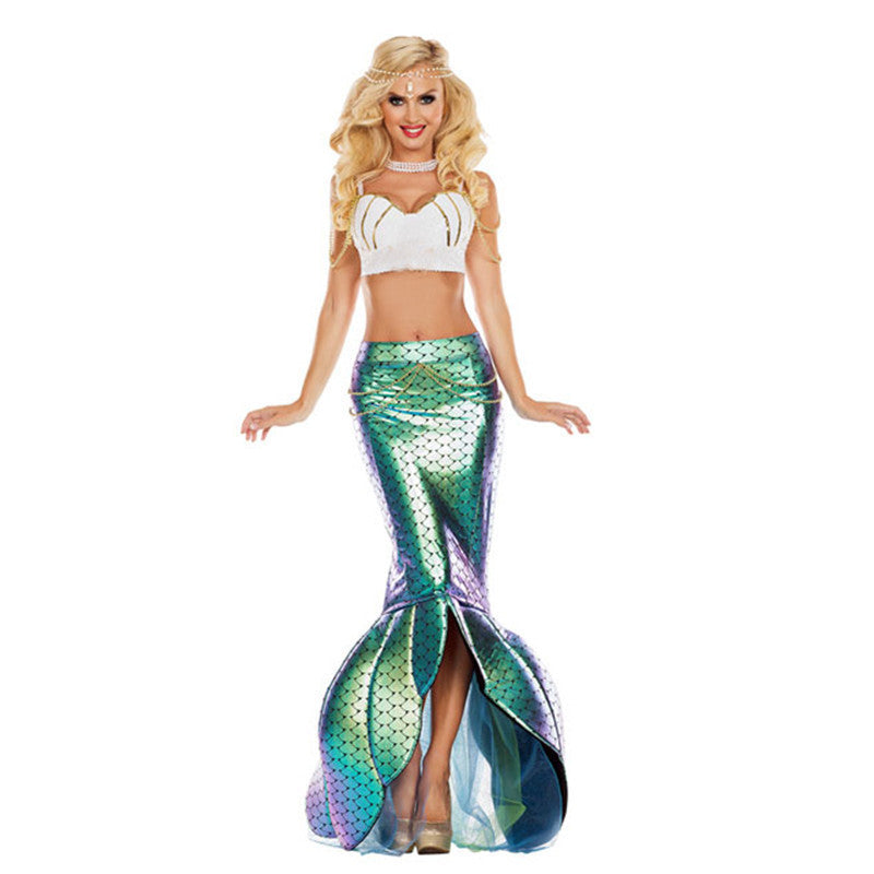 Ropa de cosplay de sirena femenina para Halloween