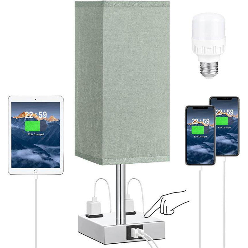 Lampe de table en tissu avec variateur tactile