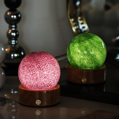 Petite lampe de nuit en verre cristal, lumière d'ambiance tactile