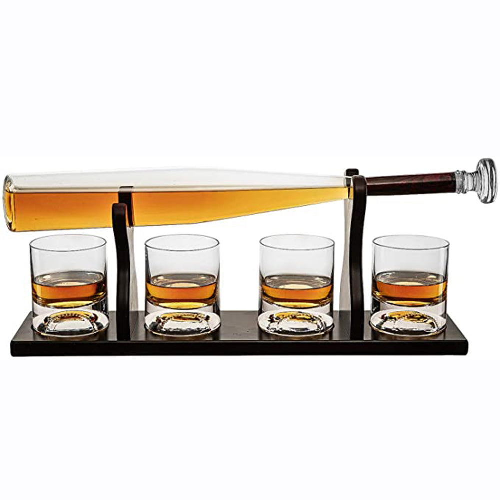 Ensemble de carafe de baseball en forme de bouteille de vin artisanale, whisky Vodka