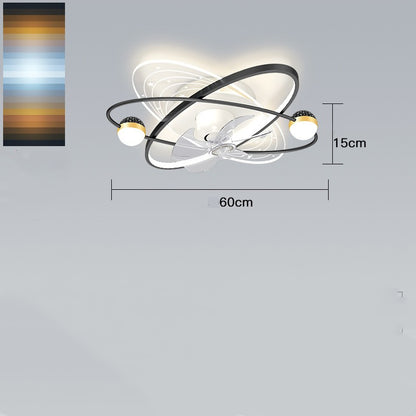 Luz superior del ventilador de proyección de la sala de estar del dormitorio simple moderno