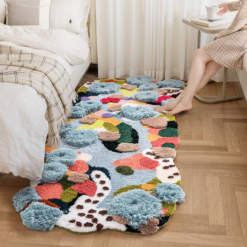 Tapis de salon de chambre à coucher en mousse irrégulière