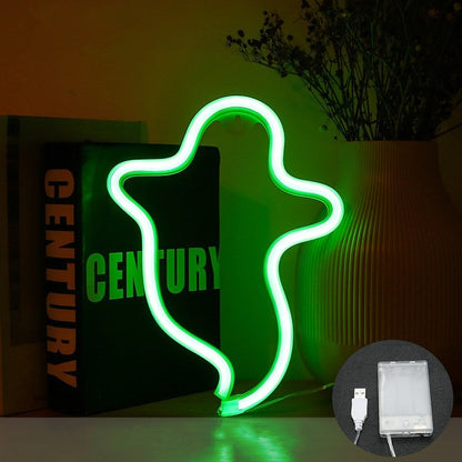 Lampe de modélisation créative Halloween Ghost Neon Home