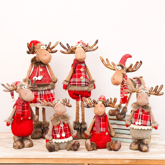 Décorations pour sapin de Noël Ornements mignons et créatifs en forme d'élan et de bonhomme de neige